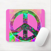 Trippy roze vredesbord muismat (Met muis)