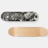 Trippy Sepia Black Skateboard (Horizontaal)