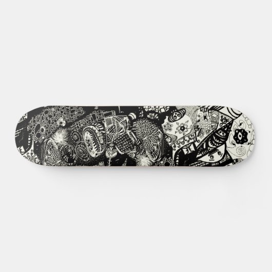 Trippy Sepia Black Skateboard (Horizontaal)