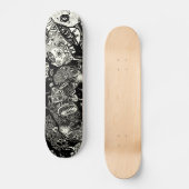 Trippy Sepia Black Skateboard (Voorkant)