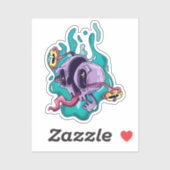 Trippy Skull Sticker (Vel)