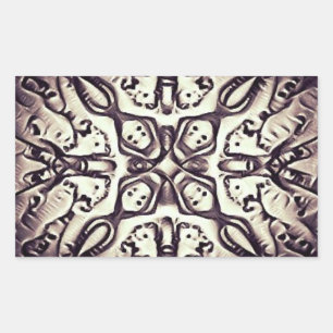 Trippy Skulls-sticker Rechthoekige Sticker