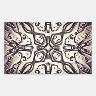 Trippy Skulls-sticker Rechthoekige Sticker