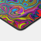 Trippy Sky Blue Abstrait Retro Liquid Swirl (Coin)