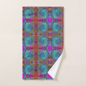 Trippy Sky Blue Abstrait Retro Liquid Swirl (Serviette à main)
