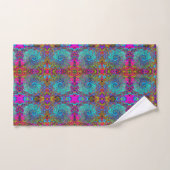 Trippy Sky Blue Abstrait Retro Liquid Swirl (Serviette à main)