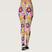 Trippy Smiley Naadloos Patroon Leggings (Achterkant)