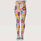 Trippy Smiley Seamless Pattern Leggings (Voorkant)