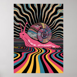 Trippy Snail Art Poster