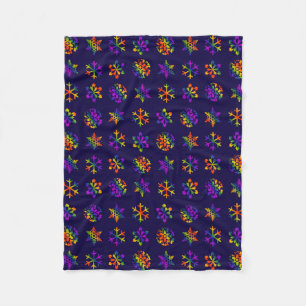 Trippy Snowflakes Fleece Deken