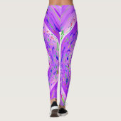 Trippy Spiral Paarse Leggings (Achterkant)