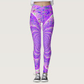 Trippy Spiral Paarse Leggings (Voorkant)