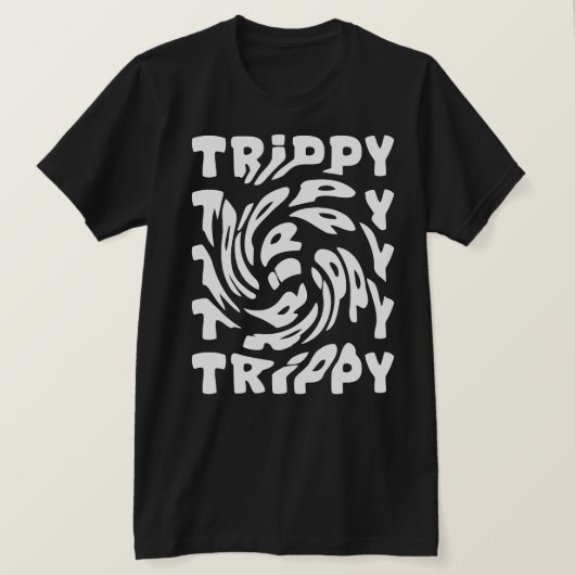 Trippy Spiral Typography Design T-shirt (Design voorkant)