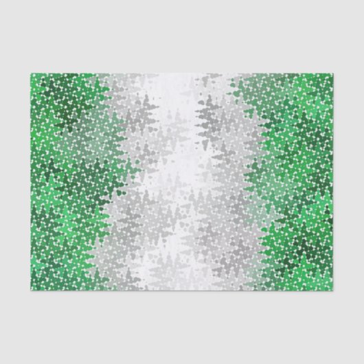 Trippy Squigggly Abstracte Grayromantic Pride Flag Tissuepapier (Voorkant)