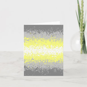 Trippy Squiggly Abstract Demigender Pride Vlag Bedankkaart