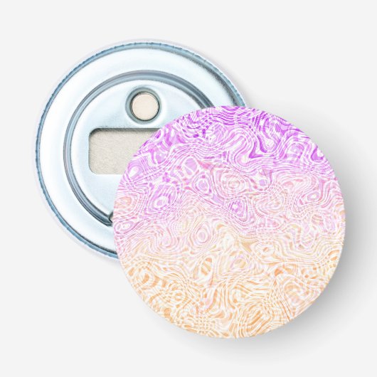 Trippy Squiggly Boho Abstract Trixic Pride Vlag Button Flesopener (Voorkant)