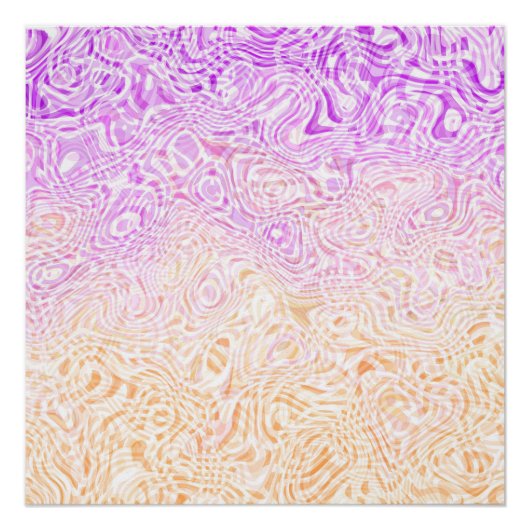 Trippy Squiggly Boho Abstract Trixic Pride Vlag Perfect Poster (Voorkant)