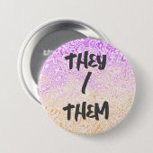 Trippy Squiggly Boho Abstract Trixic Pride Vlag Ronde Button 7,6 Cm (Voorkant /achterkant)