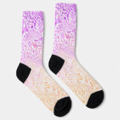 Trippy Squiggly Boho Abstract Trixic Pride Vlag Sokken (Rechts)