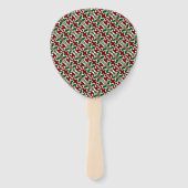 Trippy Squiggly Retro Mod Christmas Stripe Pattern Handwaaier (Achterkant)