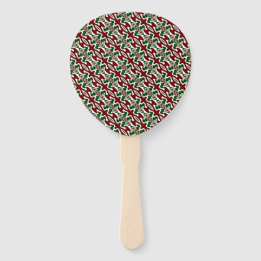 Trippy Squiggly Retro Mod Christmas Stripe Pattern Handwaaier (Voorkant)