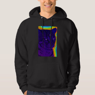 Trippy Surreal Cat Acidwave Aesthetic Surrealism R Hoodie