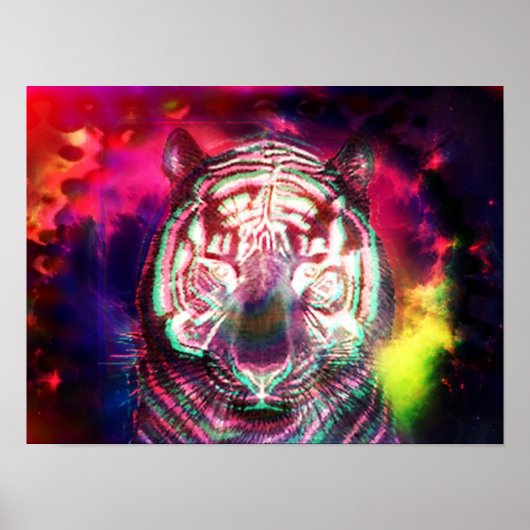 tRIPPY tIGER-Poster Poster (Voorkant)