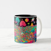 Trippy Tweekleurige Koffiemok (Voorkant rechts)