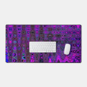 Trippy violet et noir rétro ondes atomiques (Clavier et souris)