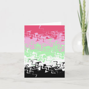 Trippy Wavy Abstract Recipromantische Pridevlag Bedankkaart