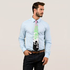 Trippy Wavy Abstracte Recipromantic Pride Flag Stropdas