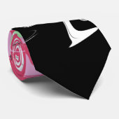 Trippy Wavy Abstracte Recipromantic Pride Flag Stropdas (Opgerold)