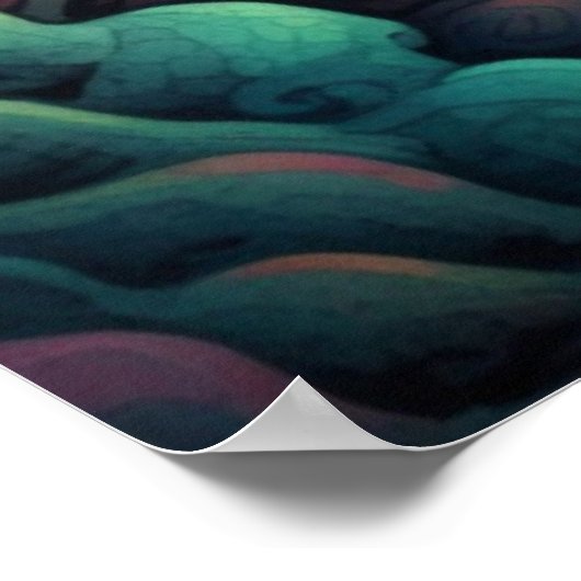 Trippy-wezen met psychedelisch patroon poster (Hoek)