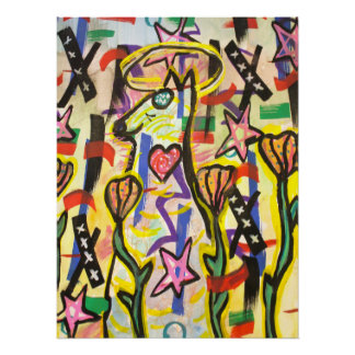 Trippy Whimsical Spiritual Dog Poster| Luke Angel Perfect Poster