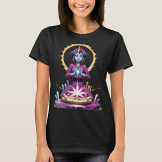 Trippy Witchy kristal Magic Mushrooms Alter Zwaard T-shirt