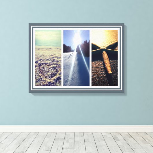 Triptych 3 photo toile murale art modèle (Insitu (Plancher de Bois))