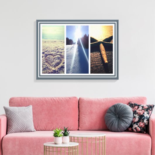 Triptych 3 photo toile murale art modèle (Insitu(Salon))