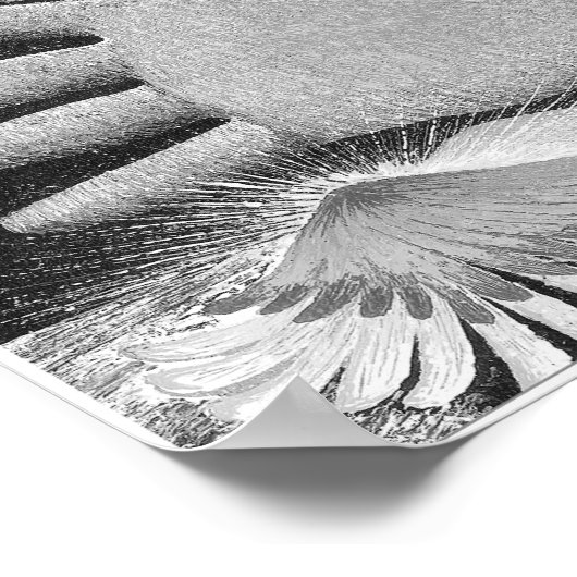 Triptych Accueillant Christ 8.5X11 B/W Poster (Coin)