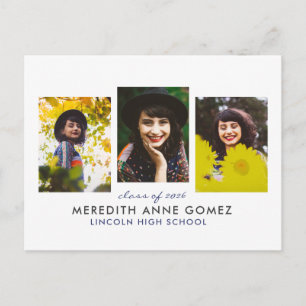 Triptych Afstuderen Briefkaart Aankondiging