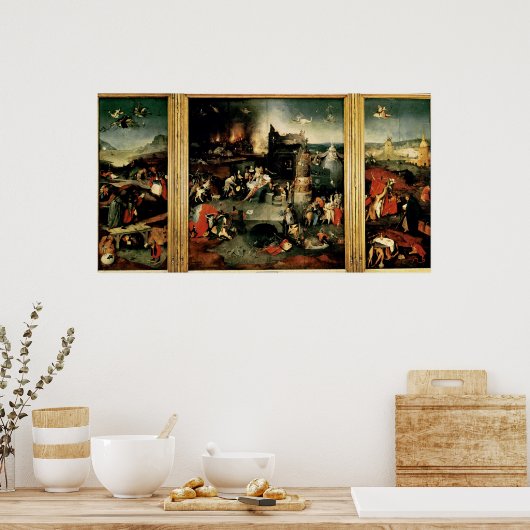 Triptych: De Temptation of St. Anthony Poster (Keuken)