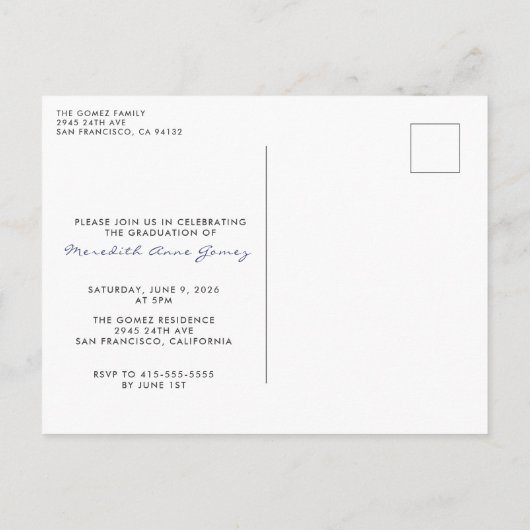 Triptych Faire-part de la carte postale (Dos)