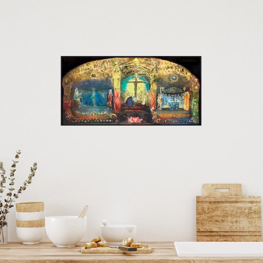 Triptych Grail van Anna May - Rudolf Steiner Poster (Keuken)