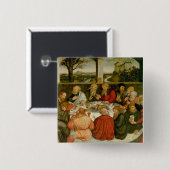 Triptych, linkerpaneel, Philipp Melanchthon Vierkante Button 5,1 Cm (Voorkant /achterkant)