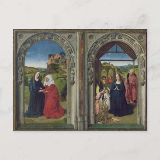 Triptych met de aankondiging briefkaart (Voorkant)