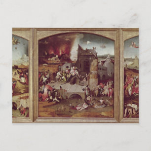 Triptych van de Temptation of St. Anthony Briefkaart