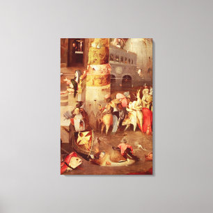 Triptych van de Temptation of St. Anthony Canvas Afdruk