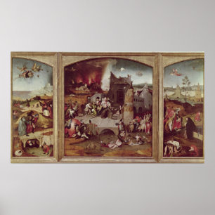 Triptych van de Temptation of St. Anthony Poster