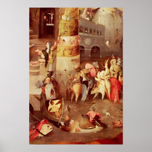 Triptych van de Temptation of St. Anthony Poster (Voorkant)
