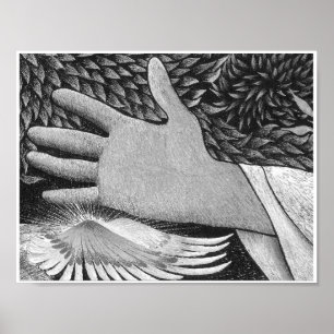 Triptych Welcoming Christus 8.5X11 B/W Poster