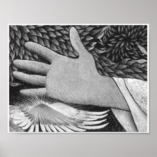 Triptych Welcoming Christus 8.5X11 B/W Poster